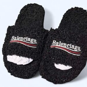 Balenciaga Black Slippers